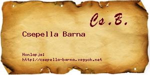 Csepella Barna névjegykártya